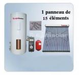 Kit solaire 150 litre + 1 Panneau 15 Tubes + Station