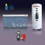 Chauffe-eau solaire Kit 300 L + 2 panneaux balcons de 30 tubes + Station de régulation