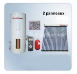 Kit solaire 300 litres + 2 panneaux 15 tubes + station